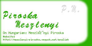 piroska meszlenyi business card